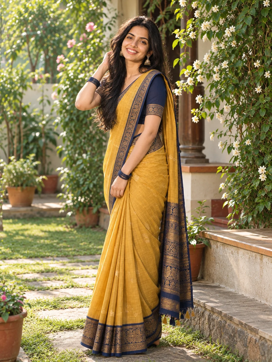 Saree prompt for girls instagram copy and paste