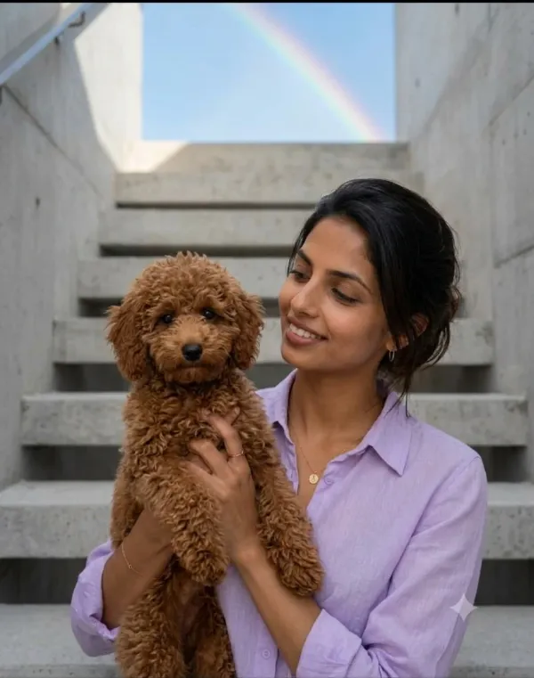 Ai prompt girl with pet instagram